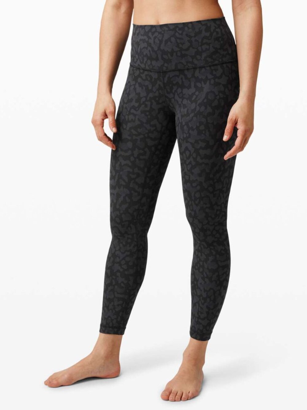 Black Camouflage Pattern Active Leggings